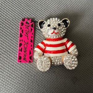 Betsey Johnson bear brooch